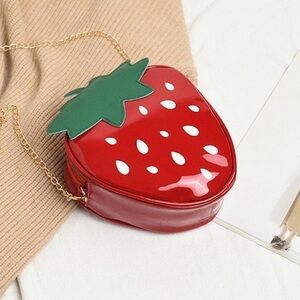 Cute Strawberry Shaped Red Crossbody Bag